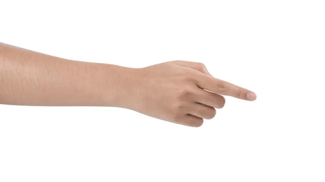 pointed finger